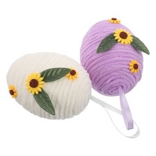  2 pezzi multiuso fai da te uova finte intrecciate decorazioni creative per