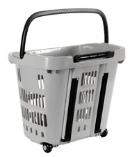 CESTA SPESA TROLLEY CARRELLO CESTINO Supermercato MAXI MARKET GRIGIO 46*35*41 cm