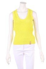 Top girocollo Alviero Martini 1a Classe in maglia di cotone I 40 = D 34 giallo