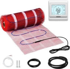 KEZERS Riscaldamento Pavimento Elettrico 150 W/m² Autoadesivo + Termostato Touch