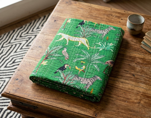 Trapunta kantha verde - trapunta,
