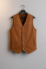 Gilet Uomo Pelle Marrone -