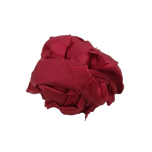 Spilla rossa fiore stoffa - stoffa, boho