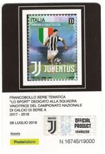 ITALIA 2018 CAMPIONATO DI CALCIO JUVENTUS SQUADRA VINCITRICE TESSERA FILATELICA