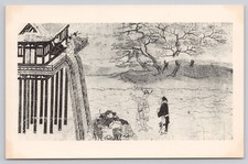 Le avventure di Kibi in Cina rotolo giapponese arte cibo portato a Kibi cartolina