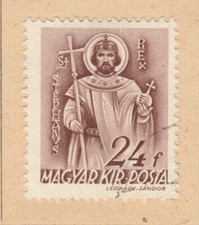 A6P11F186 Hungary 1941-43 Wmk Patriarchal Cross in the Shield 24f used