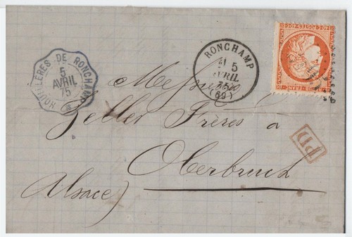Lettre ronchamp pour alsace - ronchamp,