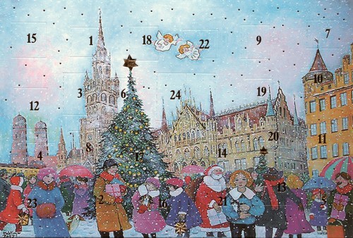 Calendario dell avvento - calendario, in