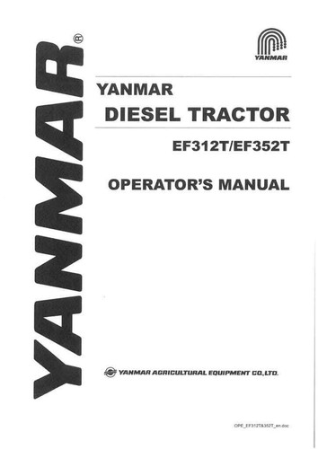 Manuale operatore yanmar - operatore,