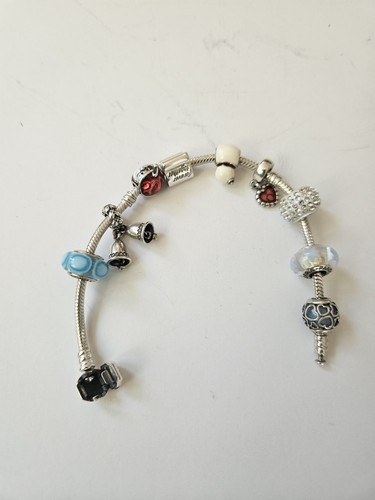 Bracciale pandora rosso blu - bracciale,