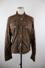 MARLBORO CLASSICS GIUBBINO PELLE DONNA TG 48 CASUAL JACKET VINTAGE LEATHER