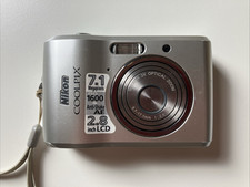 Nikon Coolpix L16 Digital Camera Grey - with SD Card and Manual - TESTED WORKING