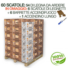60 SCATOLE: 54 DI LEGNA DA