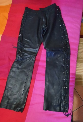 Pantaloni pelle ashylondon - pantaloni,