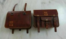 2 Borse Laterali Borse Laterali Moto Borse in Pelle Marrone 25 cm X 33 cm