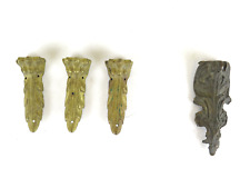 4 FREGI ANGOLARI IN BRONZO PER MOBILI ANTICHI STILE BAROCCO DECORO CH30.1