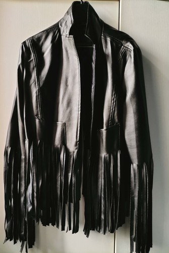 Giacca ecopelle nera - , donna