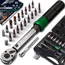 ?Chiave Dinamometrica Set Chiavi a Cricchetto 1/4 Di Pollice 2-24Nm Cricchetto