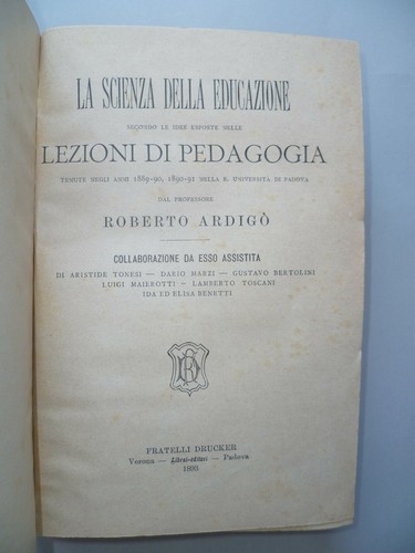 Scienza della educazione - la,