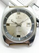 Orologio Vintage Bellissimo BASIS Cal. EB 8800 con 17 Jewels Mani Svizzere per Ricambi