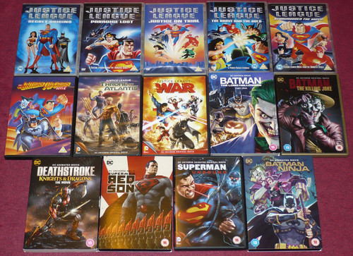 Lot animated dvds - dc,