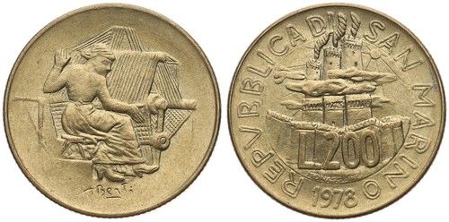 San marino 200 lire 1978 - marino,