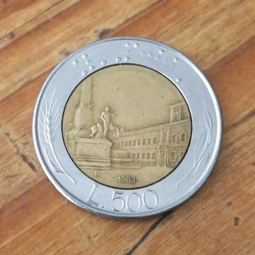 Moneta 500 lire italia - moneta,