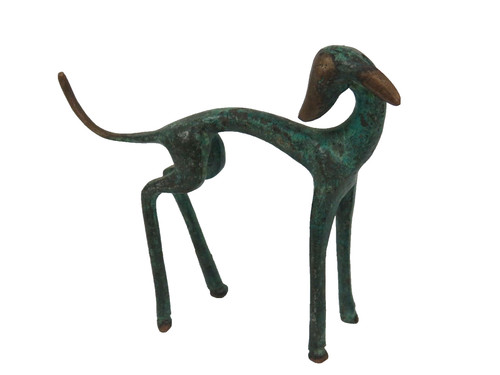 Vecchia statuetta cane - vecchia,