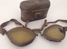 Ventennio Occhiali Pilot Regno WW2 Coloniali Regia Areonautica REI PNF Latta AOI