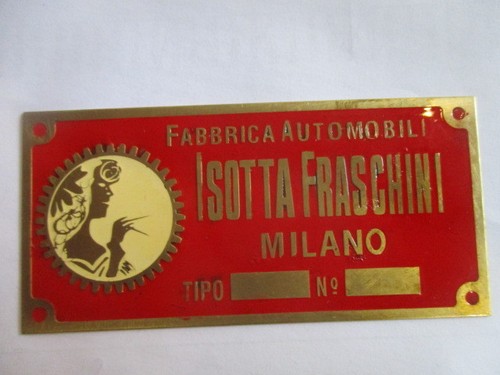 Targa isotta fraschini - isotta,