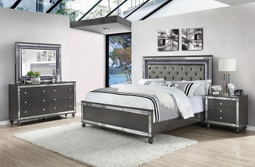 Set letto 4pz pannello queen - set,