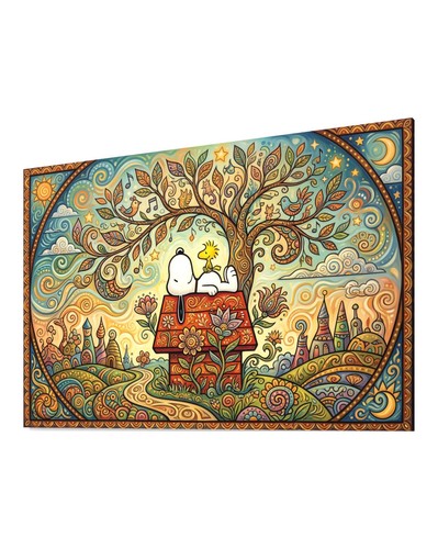 Quadro tela snoopy - quadro,
