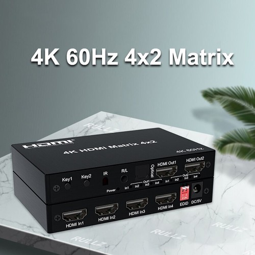 60hz 4x2 hdmi matrix in - 4, 2