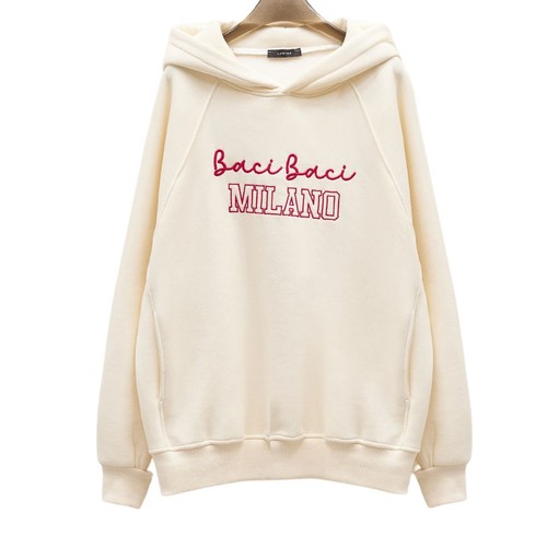 Felpa bianco panna con - felpa,