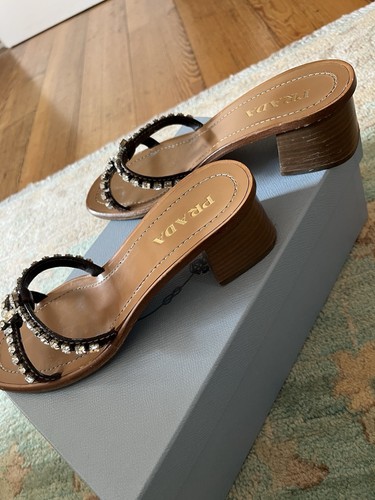 Prada mules lusso marrone - mules, di