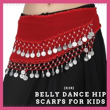 Sciarpe danza del ventre anca con monete paillettes sciarpa all'uncinetto...
