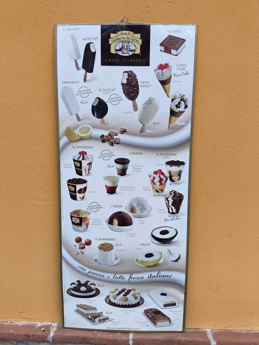 Tabella insegna gelati antica - gelati,