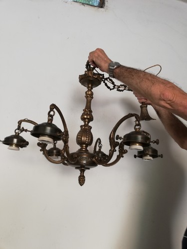 Lampadario luci bronzo - lampadario,