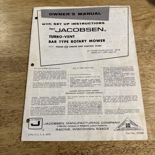 Jacobsen owners - jacobsen,