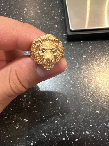 Anello oro testa di - 18, kt