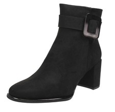 Marco Tozzi Tronchetti In Tessuto Con Tacco Nero - Taglia 40 [25.1cm] Scarpe
