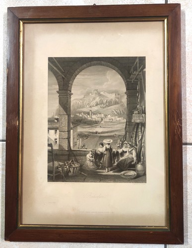 1864 incisione radicofani - incisione,