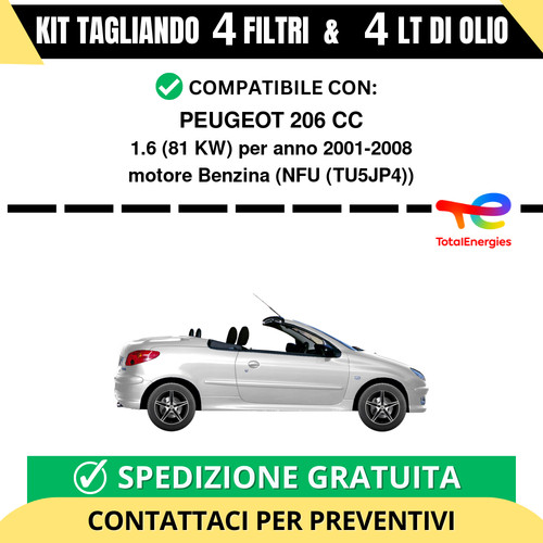 Tagliando per peugeot 206 - tagliando,