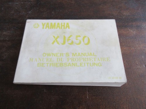 Yamaha xj650 1981 - yamaha, owner's