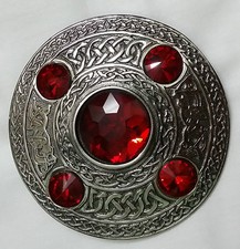 Celtic Fly Plaid Spilla Rosso