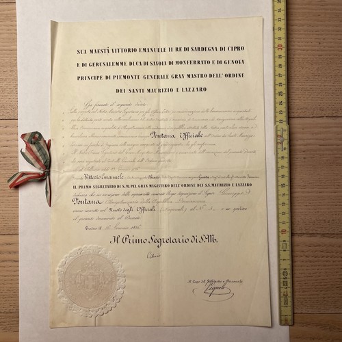 Storico documento 1856 decreto - storico,