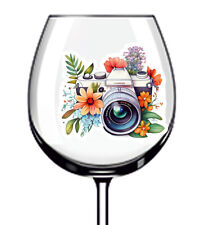 12x fotocamera fiori tropicali farfalla vetro vino colore vinile adesivo decalcomania z360