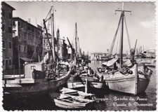 CHIOGGIA - VENEZIA - BARCHE DA PESCA - CANALE S. DOMENICO - VIAGG. 1956 -83630-