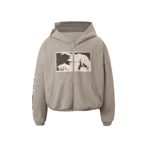 Felpa con cappuccio zip - cappuccio,