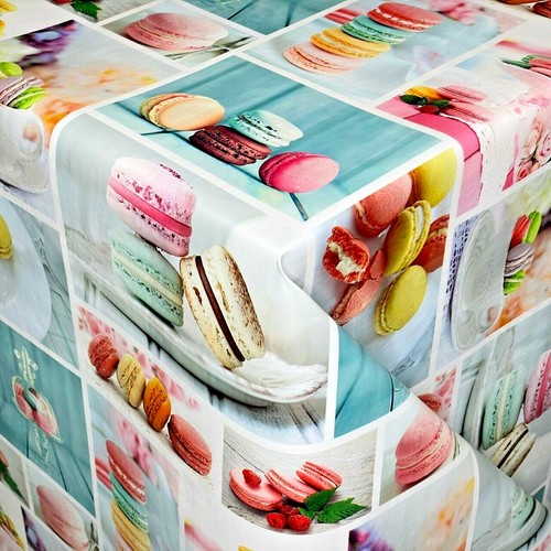 Wachstuch tischdecke macarons - tischdecke,